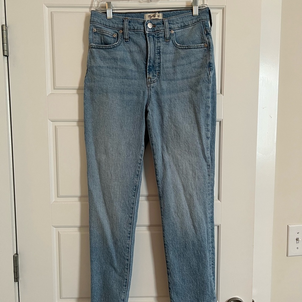 MADEWELL THE PERFECT VINTAGE JEAN LIGHT BLUE WASH BOYFRIEND MOM JEAN SIZE 27